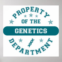 Eigentum der Genetik-Abteilung Plakate