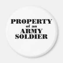 Eigentum eines Armee-Soldaten Kühlschrankmagnete
