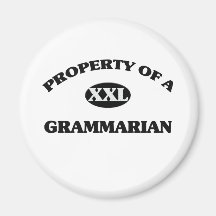 Eigentum eines GRAMMATIKERS Kühlschrankmagnet