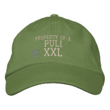 Eigentum eines Puli gestickten Hutes Besticktes Baseballcap