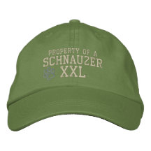 Eigentum eines Schnauzer gestickten Hutes Baseballcap
