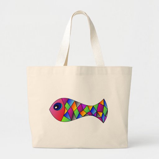 Ein bunter Fisch Tragetaschen