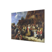Ein Dorf-Bankett Gespannter Galeriedruck
