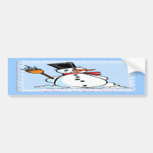 Ein eisiger Schneemann Auto Sticker
