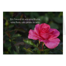 Ein Freund ist wie eine Blume Grußkarten