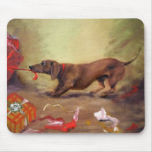 Ein frühes Weihnachten - oder schlechter Dackel-Hu Mousepad