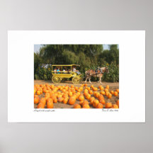 Ein hayride am Kürbisflecken Posterdrucke