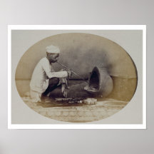 Ein hindischer Goldschmied in Delhi, 19. Jahrhunde Posterdrucke
