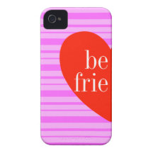 ein iPhone 4 rosa Streifen-beste Freunde, die Hüll Case-Mate iPhone 4 Hülle