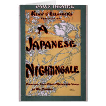 Ein japanische Nachtigall-Vintages Theater Karten