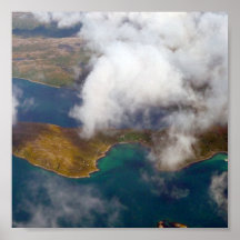 Ein Luftfoto der Fjorde in Norwegen Posterdrucke
