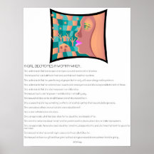 Ein Mädchen wird a-Frau wenn… Plakatdruck