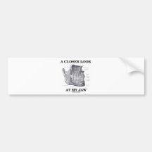 Ein naherer Blick auf meinen Kiefer (anatomische K Auto Sticker