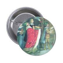 Ein Renaissance-Prozessions-Vintages Weihnachten Buttons