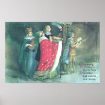 Ein Renaissance-Prozessions-Vintages Weihnachten Posterdruck