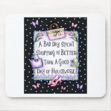 Ein schlechter Tagesverbrauchtes Einkaufen Mousepads
