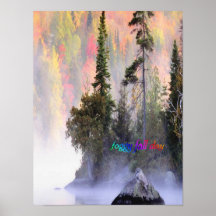 Ein schönes nebelig-Fall-tägiges Plakat