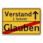 Ein Schritt vom Glauben zum Vestand Grußkarten