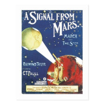 Ein Signal Marsvon der Vintagen Songbook-Abdeckung Postkarten