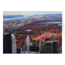 Eine Ansicht von oben: Herbst in Central Park 01 Grußkarte