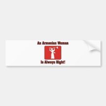 Eine armenische Frau hat immer Recht Auto Sticker