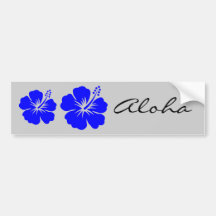 Eine blaue Hibiskus-Blume Auto Aufkleber