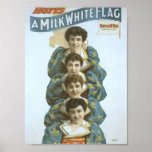Eine Milch-weiße Flagge, "vier einer Art" Vintages Plakatdrucke