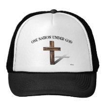Eine Nation unter Gott mit schroffem Kreuz Retrokultmützen