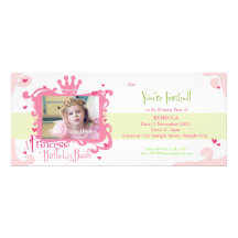 Eine Prinzessin Birthday Bash Invite Personalisierte Einladungskarten