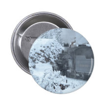 Eine Zug-Fahrt durch ein Winter-Märchenland Anstecknadelbuttons