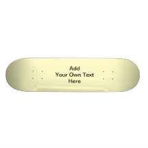 Einfache Creme mit schwarzem Text. Gewohnheit Skateboard Bretter
