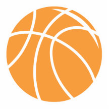 einfache Grafik des Basketballs vektor Foto Figur