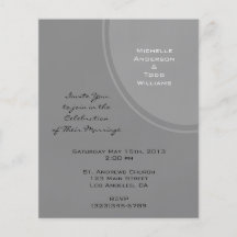 Einfache graue moderne Hochzeit Flyerbedruckung