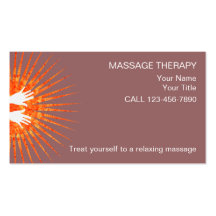 Einfache Massage-Visitenkarten