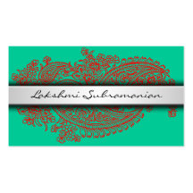 Einfache moderne Visitenkarten Indiens Paisley