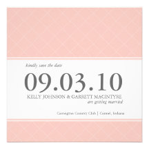 Einfache und Bonbon-Save the Date Mitteilung Personalisierte Einladungskarten