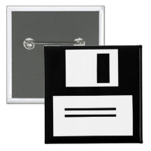 Einfacher Retro Diskette-Knopf Anstecknadelbuttons