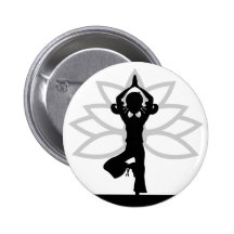 Einfacher Yoga-Silhouette-Knopf Anstecknadel
