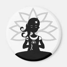 Einfacher Yoga-Silhouette-Magnet Kühlschrankmagnete