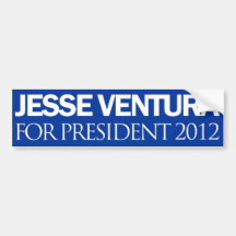 Einfaches Blau 2012 Jesse Venturas Auto Sticker