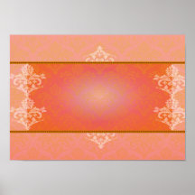 Einfaches elegantes orange Blumengeschenk Plakate