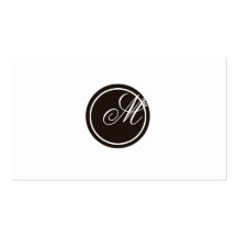 Einfaches Monogramm Visitenkarten
