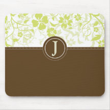 Einfaches Seegras mit Monogramm Mousepad