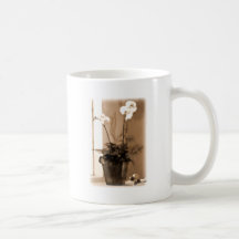 Eingemachter Phalaenopsissepia-Ton Teetasse
