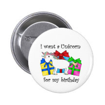 Einhorn auf Geburtstagsgeschenken Anstecknadelbuttons