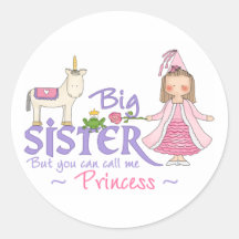 Einhorn-Prinzessin Runder Sticker