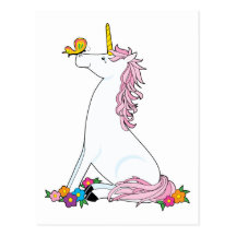 Einhorn-Schmetterling Postkarten