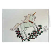Einhorn und Stechpalme Karten