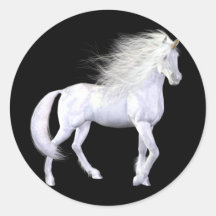 Einhorn-weißer Schönheits-Aufkleber
