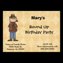 Einladung-Cowgirl Geburtstags-Party einladungen